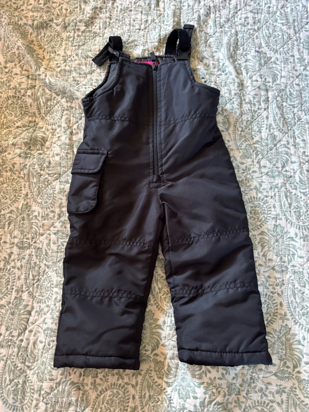 London Fog Black Kids Snow Overalls